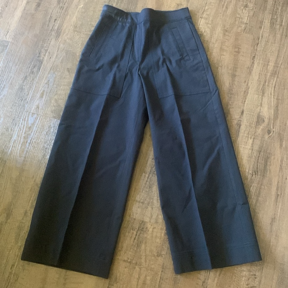 Spanks Wide Leg Crop Trousers - S, Black